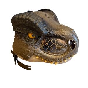 Jurassic World T-Rex Mask Kids One Size Brown Chomp 'N Roar Electronic Toy Flaw